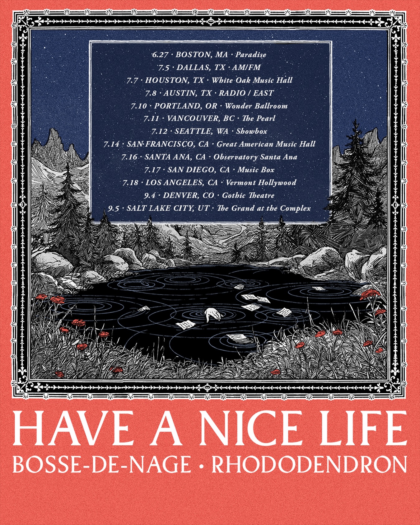 Have A Nice Life Nothing Will Ever Go Wrong Tour Poster 2026